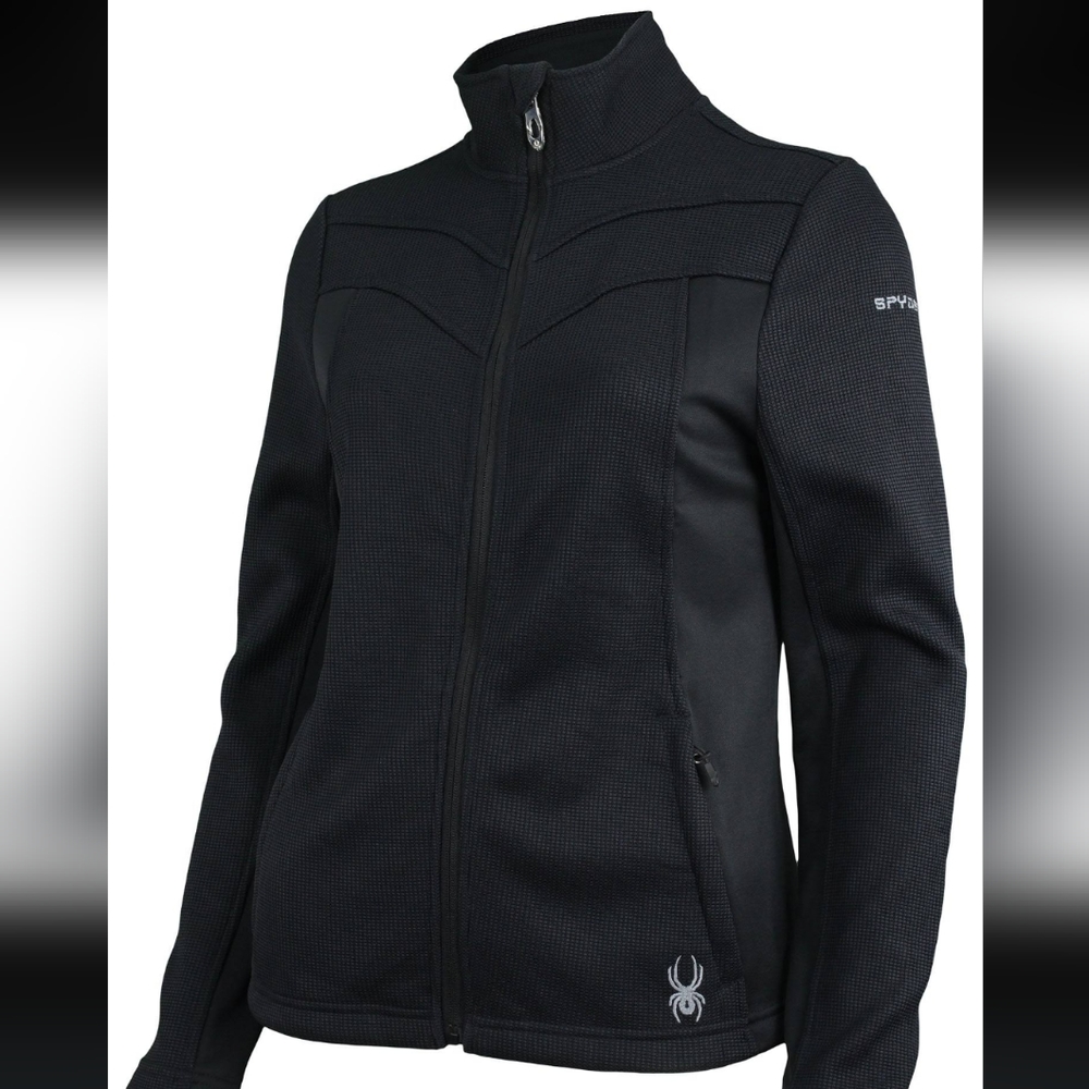 Spyder black zipped up jacket size medium
